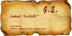 Gebel Enikő névjegykártya